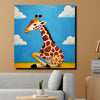 Adorable Giraffe Canvas Wall Art Stretched Frame Painting