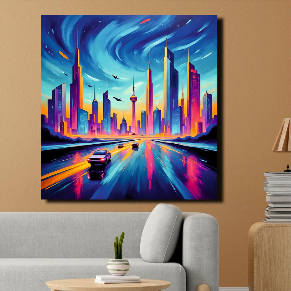 UrbanGlow Artworks Canvas Wall Are Stretched Frame Painting