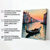 A Solitary Boat, Softly Guided by Morning Light canvas Wall Art Stretched Frame Painting