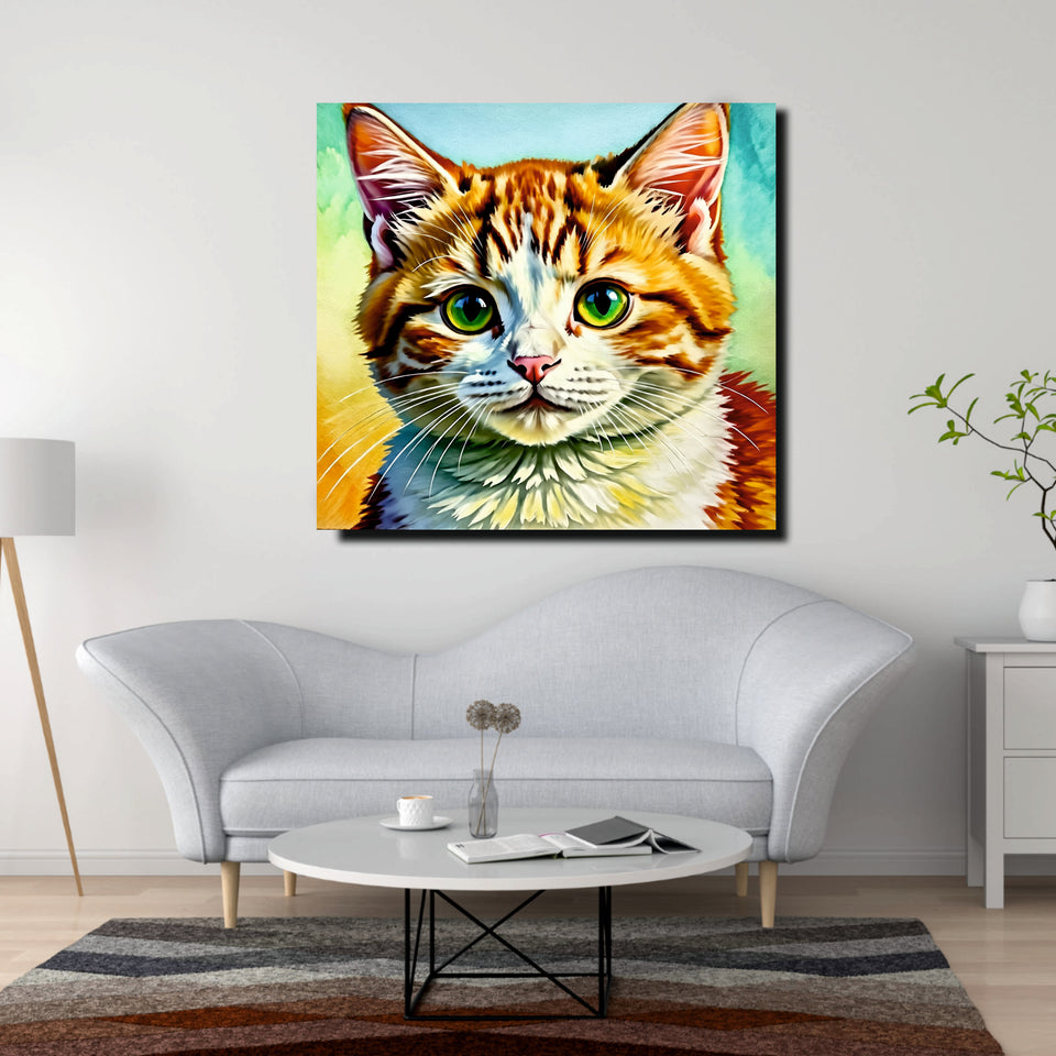 Whisker Wonders Canvas Wall Art Stretched Frame Painting