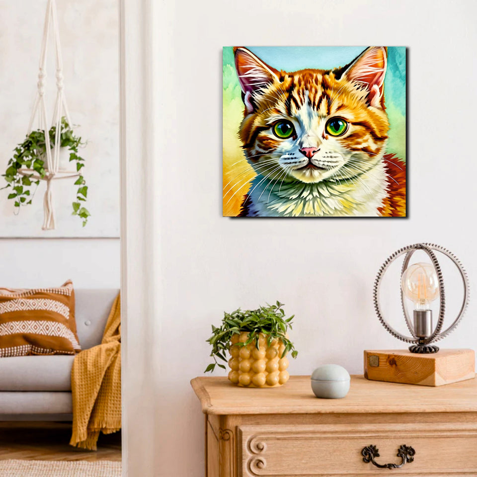 Whisker Wonders Canvas Wall Art Stretched Frame Painting
