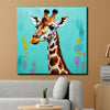 Playful Giraffe Canvas Wall Art Stretched Frame Painting