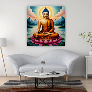 Flame of Truth — Illuminating Quiet Reflection Canvas Wall Art Stretched Frame Painting