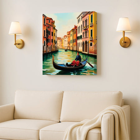 Drifting in Stillness—Peace Poured from Dawn’s Glow. Canvas Wall Art Stretched Frame Painting