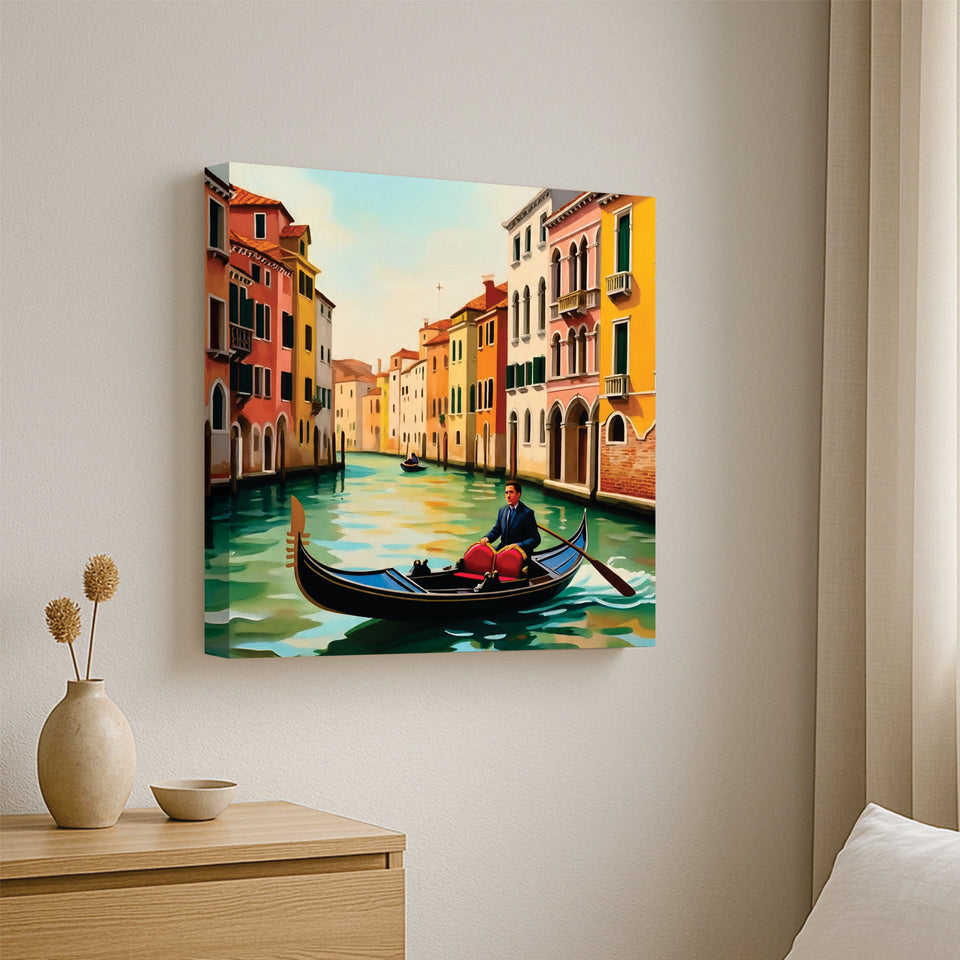 Drifting in Stillness—Peace Poured from Dawn’s Glow. Canvas Wall Art Stretched Frame Painting