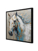 Golden Spirit – Modern Horse Painting on Canvas Wall Art Black Frame Painting