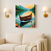 Golden Reflections Carry You Into Calm Canva Wall Art Stretched Frame Painting