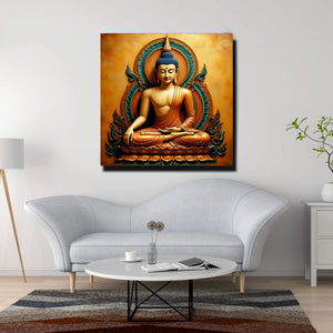 Quiet Ember — Serenity in Illumination Canvas Wall Art Stretched Frame Painting