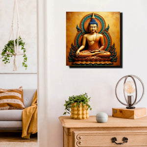 Quiet Ember — Serenity in Illumination Canvas Wall Art Stretched Frame Painting