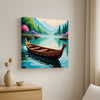Nature’s mirror: reflecting beauty around every bend Canvas Wall Art Stretched Frame Painting