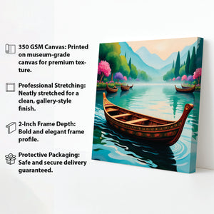 Nature’s mirror: reflecting beauty around every bend Canvas Wall Art Stretched Frame Painting