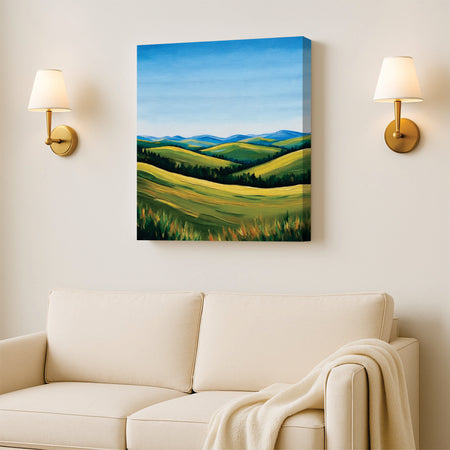 The hills are alive with endless beauty Canvas Wall Art Stretched Frame Painting