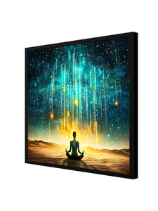 Inner Peace – Spiritual Meditation Canvas Wall Art Black Frame Painting