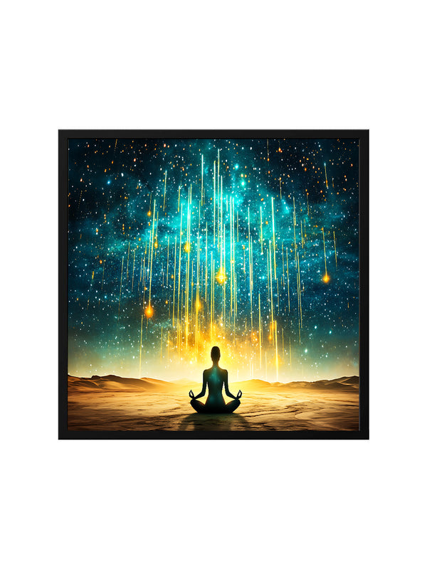 Inner Peace – Spiritual Meditation Canvas Wall Art Black Frame Painting