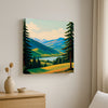 Serenity found between gentle slopes  Canvas Wall Art Stretched Frame Painting