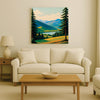 Serenity found between gentle slopes  Canvas Wall Art Stretched Frame Painting