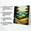 A landscape kissed by golden light Canvas Wall Art Stretched Frame Painting
