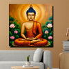 Radiant Renunciation — Enlightened in Silence Canvas Wall Art Stretched Frame Painting