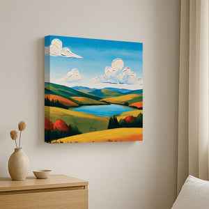 Golden Valley Canvas Wall Art Stretched Frame painting