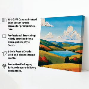 Golden Valley Canvas Wall Art Stretched Frame painting