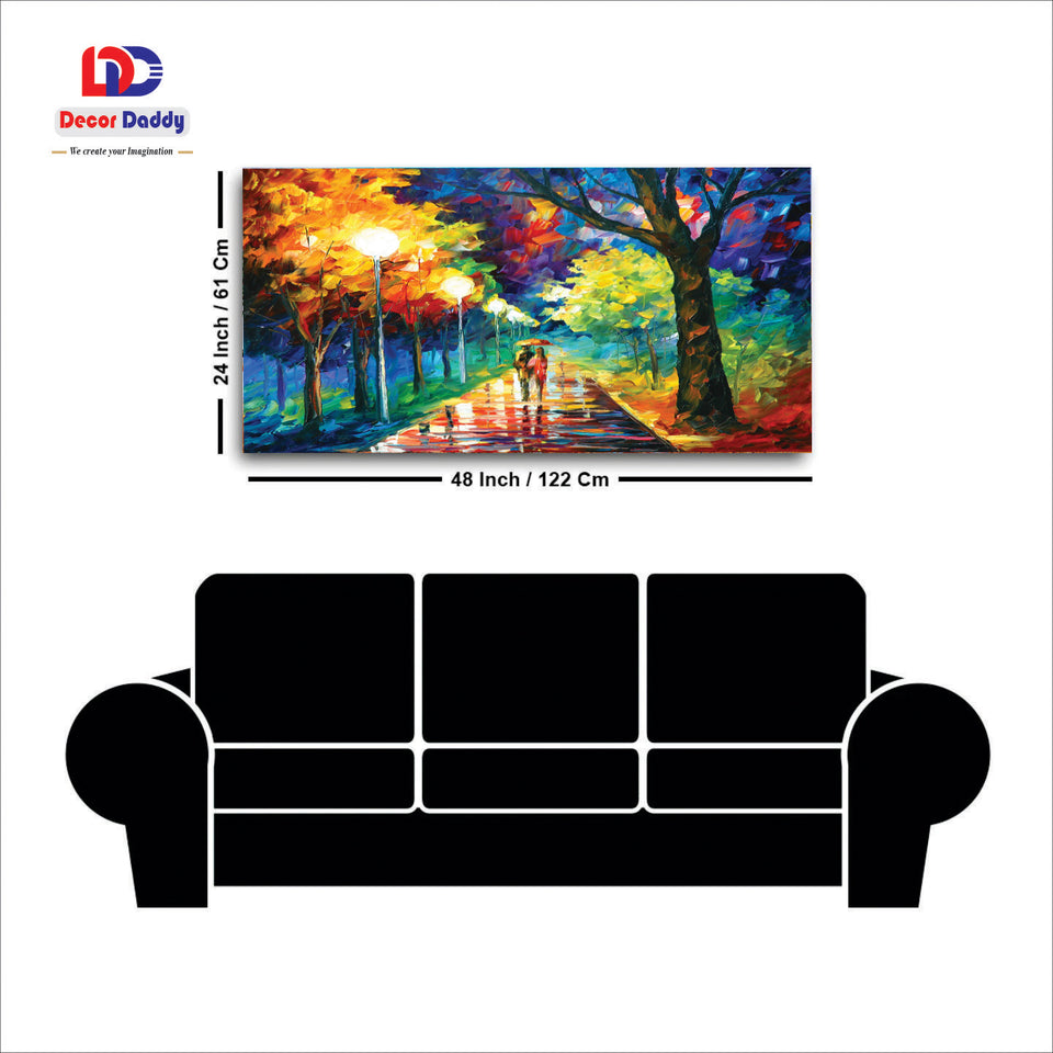 Misty Forest Reverie canvas wall art painting
