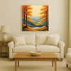 "Evergreen Escape – Living Room Canvas Wall Art Stretched Frame Painting