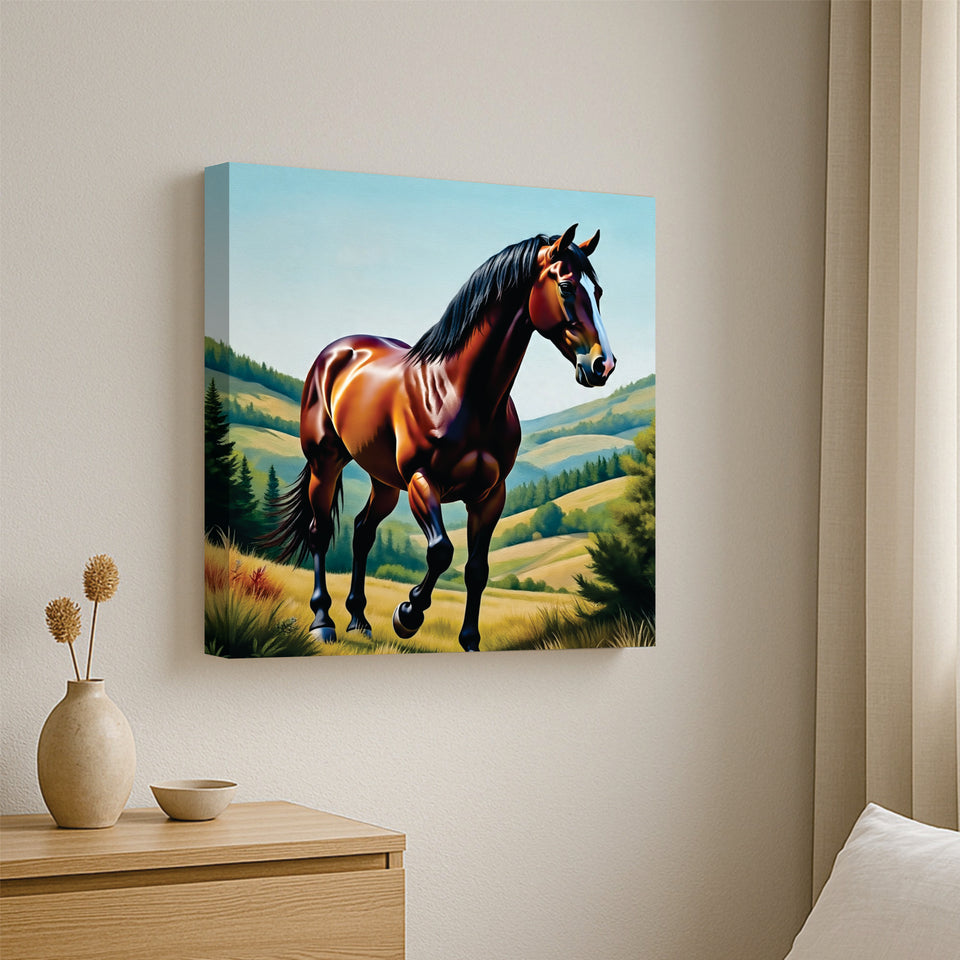 Galloping Elegance – Horse Canvas Wall Stretched Frame Painting