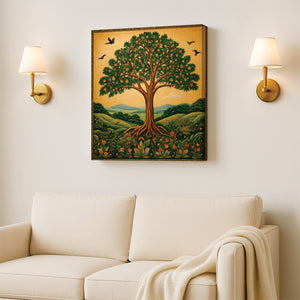 Harmony with Nature Stretched Frame – Tree Canvas Wall Art Painting