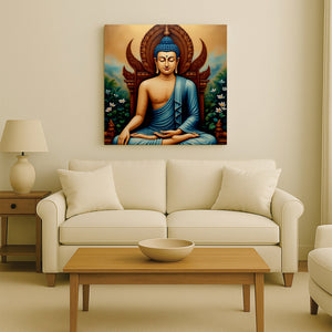 Inner Peace Painted in Warm Hues Canvas Wall Art Stretched Frame Painting