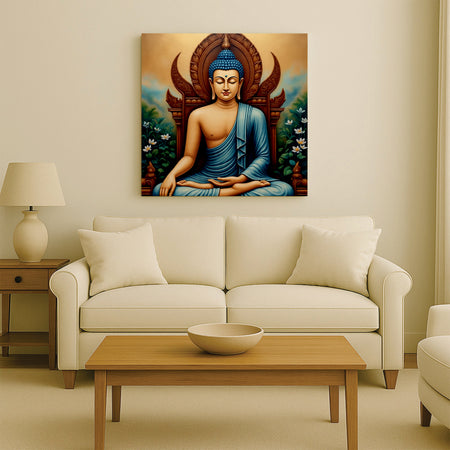 Inner Peace Painted in Warm Hues Canvas Wall Art Stretched Frame Painting