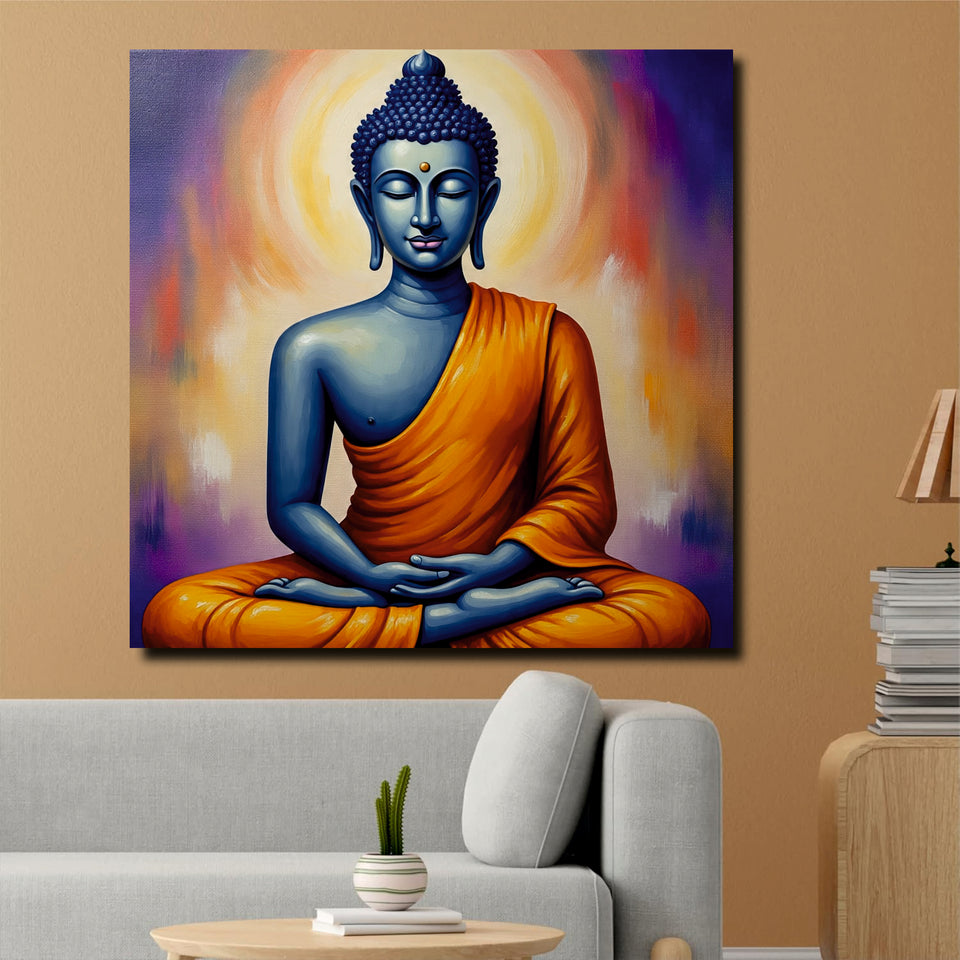Flame of Insight in the Silent Mind Canvas Wall Art Stretched Frame Painting