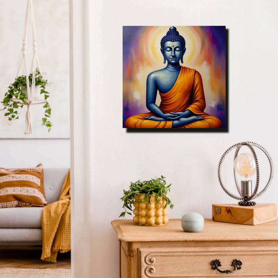 Flame of Insight in the Silent Mind Canvas Wall Art Stretched Frame Painting