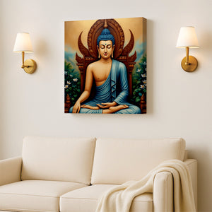 Inner Peace Painted in Warm Hues Canvas Wall Art Stretched Frame Painting