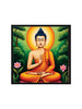 Illuminated Stillness — Where Flame Meets Serenity Canvas Wall Art Black Frame Painting