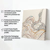 Sunset Over Hills Abstract Canvas Stretched Frame – Modern Digital Wall Painting