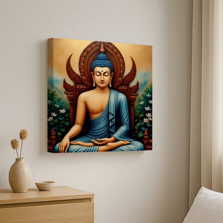 Inner Peace Painted in Warm Hues Canvas Wall Art Stretched Frame Painting