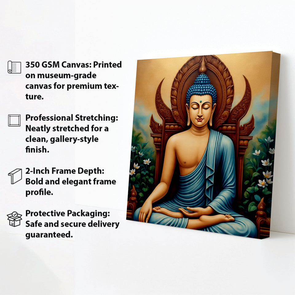Inner Peace Painted in Warm Hues Canvas Wall Art Stretched Frame Painting