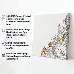 Contemporary Abstract Canvas Wall Stretched Frame – Vibrant Digital Painting