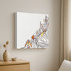 Contemporary Abstract Canvas Wall Stretched Frame – Vibrant Digital Painting