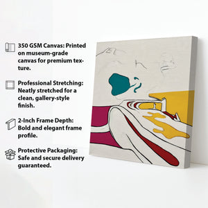 Abstract Flow Digital Canvas Wall Art Stretched Frame – Minimalist Home Décor