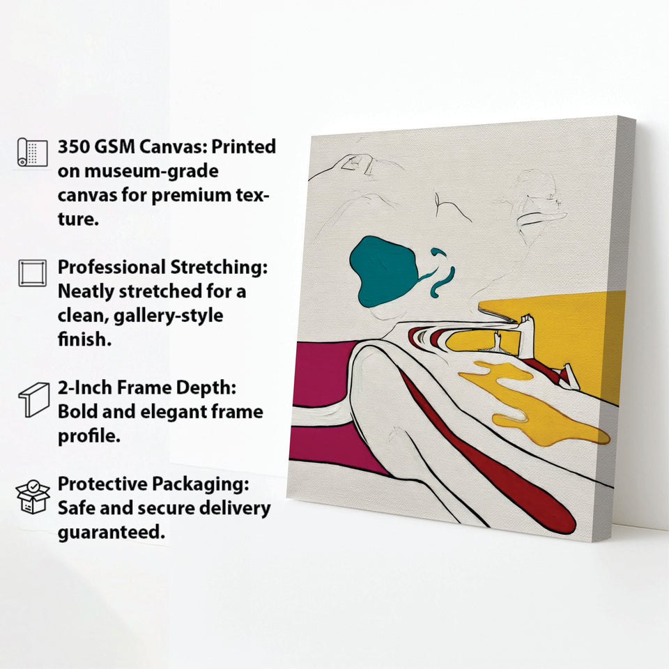 Abstract Flow Digital Canvas Wall Art Stretched Frame – Minimalist Home Décor