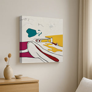 Abstract Flow Digital Canvas Wall Art Stretched Frame – Minimalist Home Décor