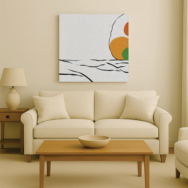 Stylish Abstract Canvas Painting Stretched Frame – Vibrant Modern Wall Art