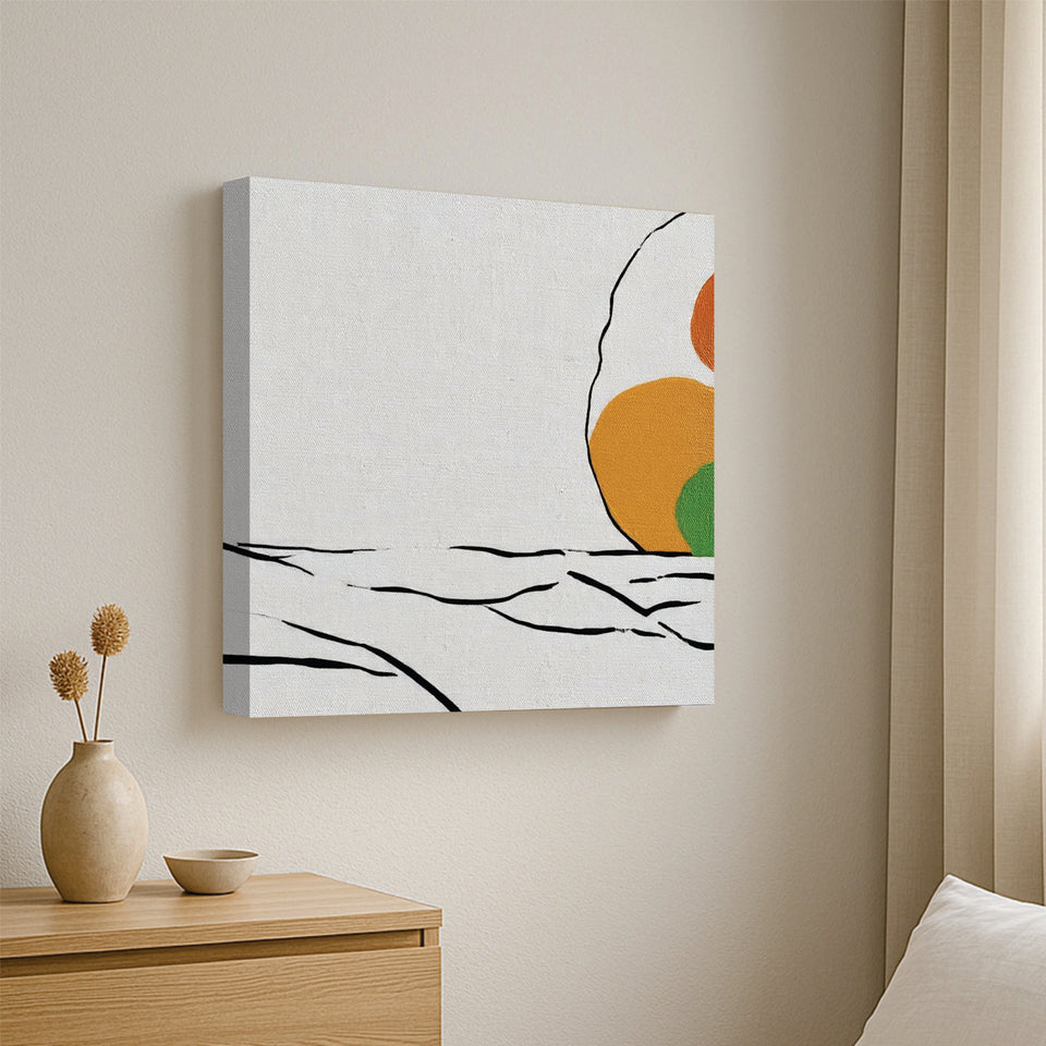 Stylish Abstract Canvas Painting Stretched Frame – Vibrant Modern Wall Art