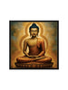 Flame of Wisdom in Quiet Reflection Canvas Wall Art Black Frame Painting