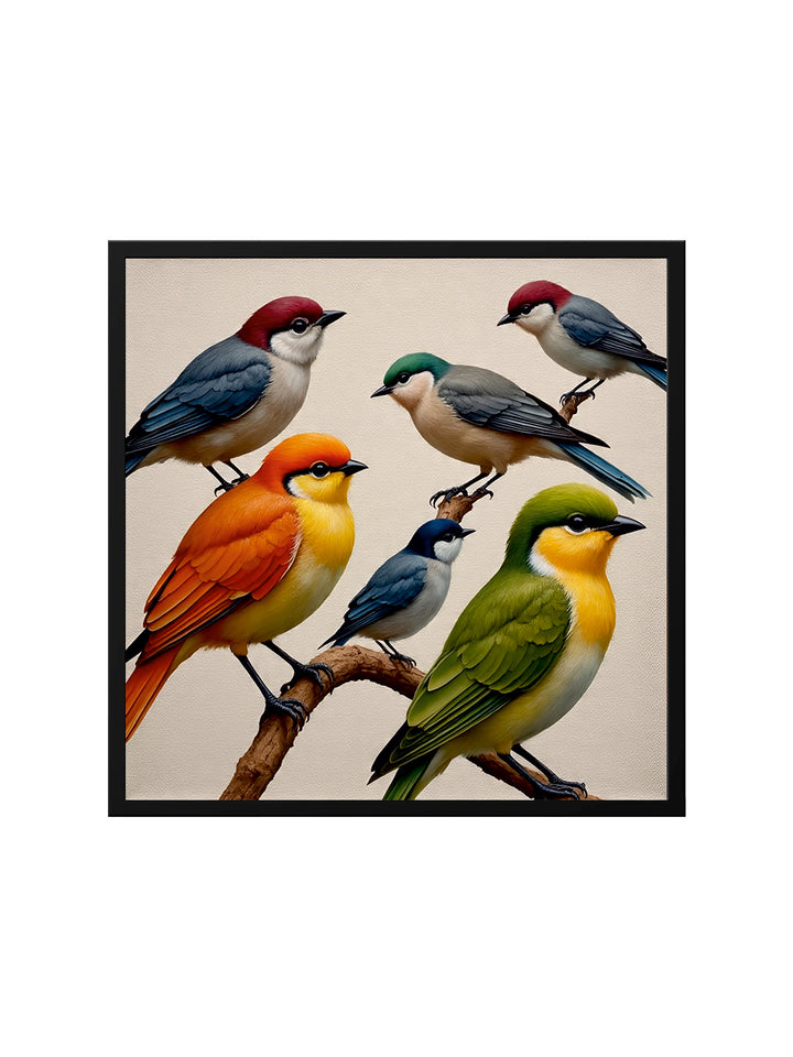 Nature’s melody on canvas Wall Art Black Frame Painting