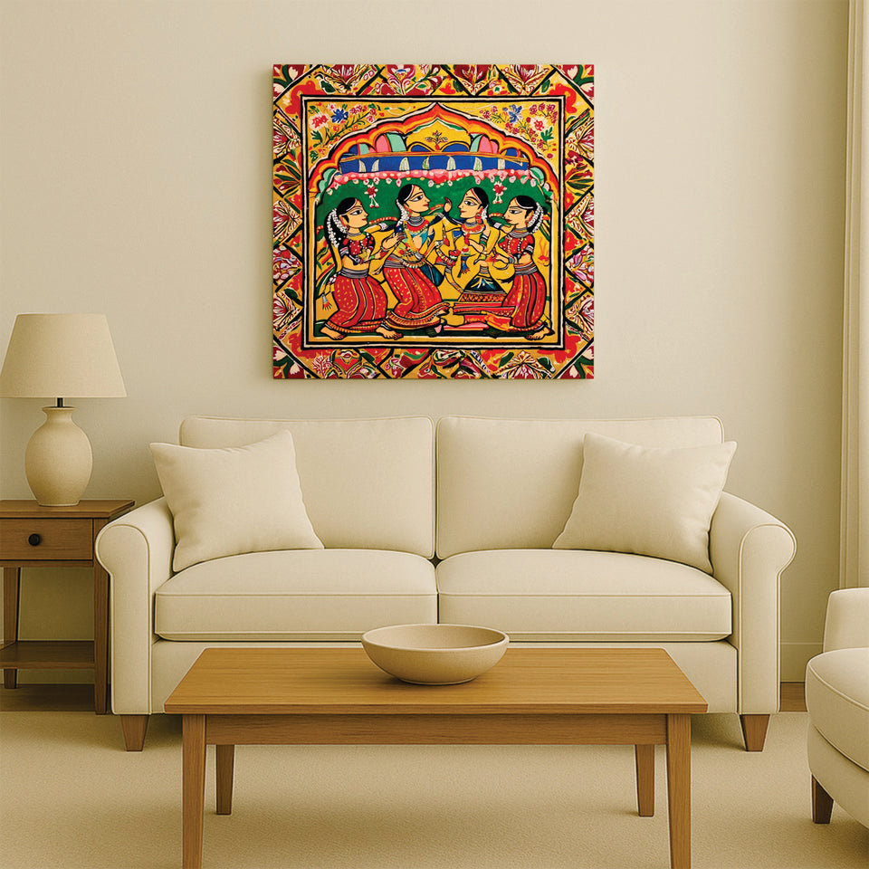 Sacred Mythology Canvas Painting Stretched Frame – Elegant Home Wall Art