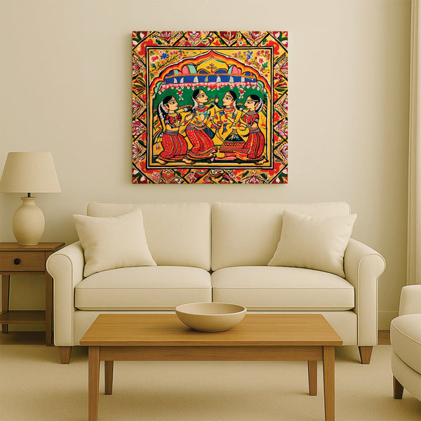 Sacred Mythology Canvas Painting Stretched Frame – Elegant Home Wall Art