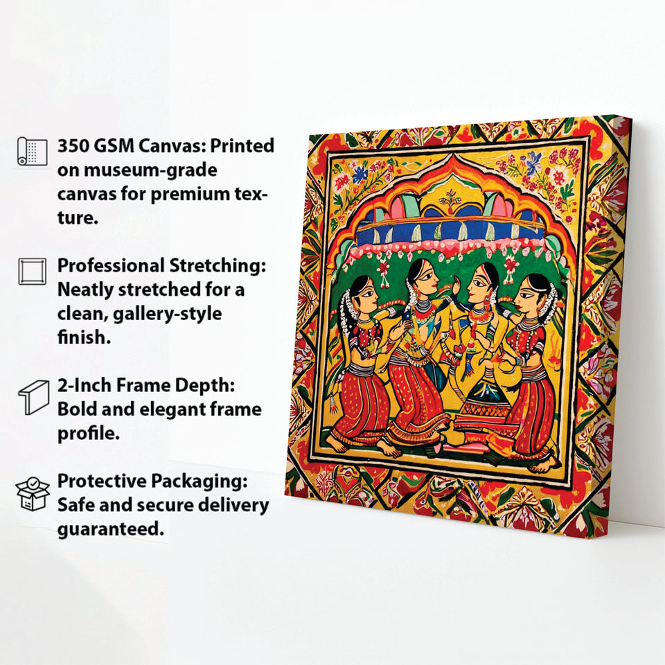 Sacred Mythology Canvas Painting Stretched Frame – Elegant Home Wall Art