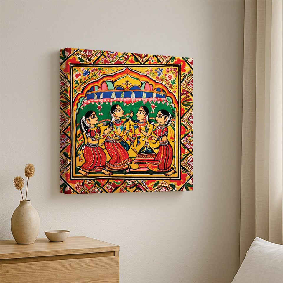 Sacred Mythology Canvas Painting Stretched Frame – Elegant Home Wall Art